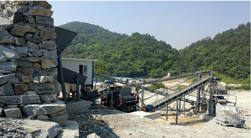 石子加工生产现场